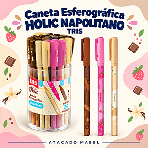 Caneta Esferográfica NAPOLITANO - CX 24 UND - TRIS
