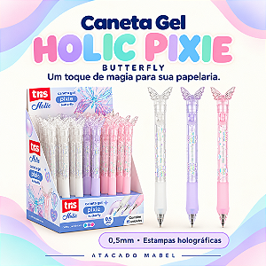 Caneta Gel HOLIC PIXIE BUTTERFLY 0.5mm - TRIS - UND