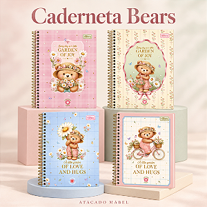 Caderno Universitário LOVE BEARS 10M 160F - UND SORTIDA - TILIBRA
