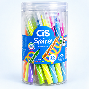 Marca Texto Pote C/36 UN SPIRO - CIS