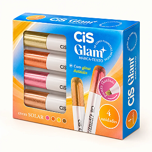 Marca Texto GLAM GLITTER C/4 UN SOLAR - CIS