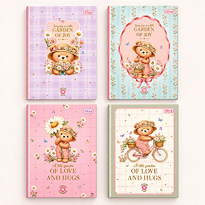 Caderno Brochura Colegial LOVE BEARS 80F - UNIDADE SORTIDA - TILIBRA