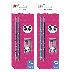 Kit Escolar PANDA 4 PEÇAS - SKYPAPER