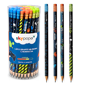 Lápis HB POTE C/ 72 GAMER - SKYPAPER