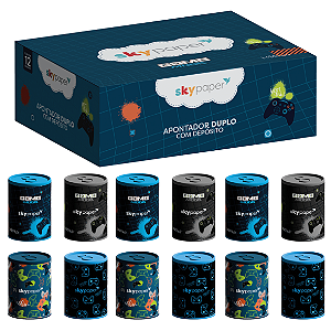 Apontador Duplo C/DEPOSITO GAMER  C/12UND - SKYPAPER