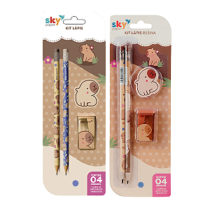 Kit Escolar CAPIVARA - 4 PEÇAS - SKYPAPER
