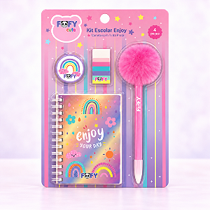 Kit Escolar ENJOY - 4 PEÇAS - FOFY