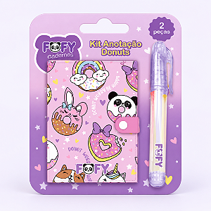 Kit Anotação DONUTS - 2 PEÇAS - FOFY