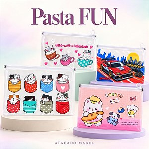 Pasta A4 FUN  c/ Fechamento - UND SORTIDA - PRIMAX