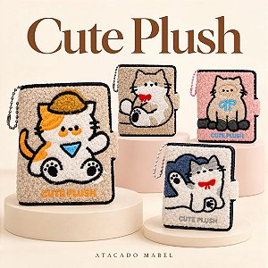 Caderno Mini CUTE PLUSH 80F - UND SORTIDA - PRIMAX