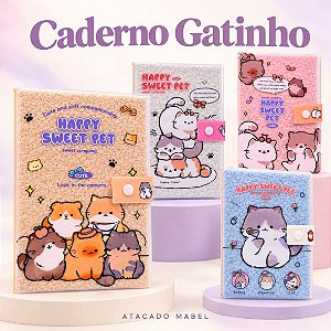 Caderno GATINHO CUTE 80F A5 - UND SORTIDA - PRIMAX