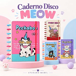 Caderno de Disco Colegial CUTE - UND SORTIDA - PRIMAX