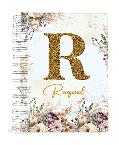 Agenda: 2026 Alfabeto Floral Gold