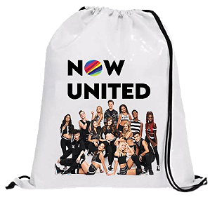 Mochila em Poliéster Branca 20 X 30 cm Modelo Infantil