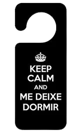 Aviso de Porta de MDF Resinado Brilho - 9x20cm. personalizado.