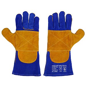 Luva De Raspa Soldador Termica Alta Temperatura 300 Graus Super Weld
