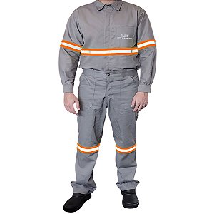 Uniforme Anti-chama Nr10 Eletricista Risco 2 Faixa Refletiva