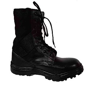 Bota Coturno Militar Tatico De Segurança Em Couro e Lona
