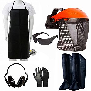 Kit Segurança Proteção Jardineiro Operador De Roçadeira Epi