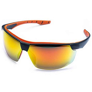 Oculos Segurança Neon Vermelho Espelhado Proteção Uv Ae Ar