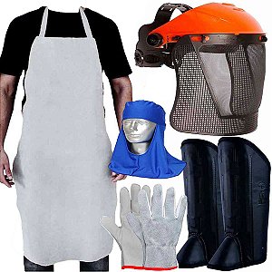 Kit Segurança Epi Proteção Roçador Jardineiro Operador de Roçadeira