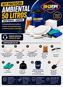 KIT DE SEGURANÇA AMBIENTAL BOMBONA DE 50 LITROS
