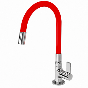 TORNEIRA GOURMET DE BANCADA VERMELHA C-65 1/4