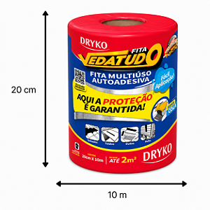FITA IMPERMEABILIZANTE ALUMINIZADA 20CMX10M DRYKO