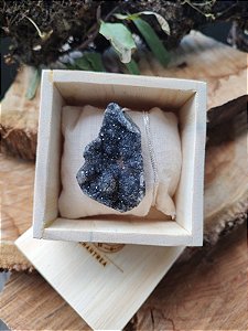 Colar Longo Calcedônia Negra