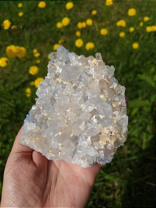 Drusa de Quartzo com Dumortierita