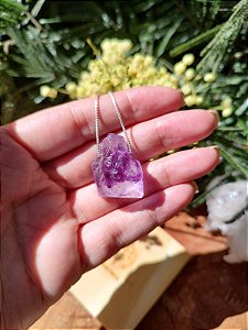 Colar Médio Fluorita Violeta