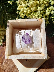 Colar Médio Fluorita Violeta
