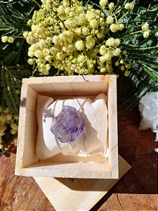 Colar Médio Fluorita Violeta