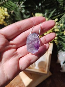 Colar Médio Fluorita Violeta