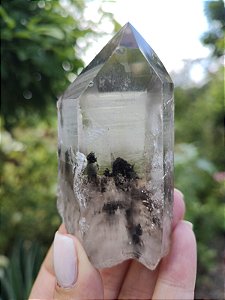 Fumê Autocurado com inclusão de Hematita e marcas Lemurianas