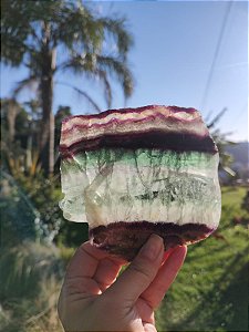 Fluorita Arco-Íris (acompanha suporte de metal)