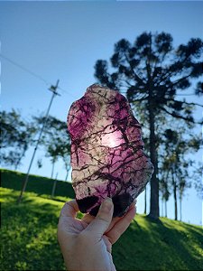 Fluorita Arco-Íris (acompanha suporte de metal)