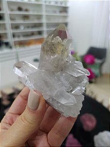 Drusa de Cristal com Inclusões