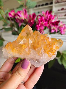 Drusa de Quartzo Tangerina