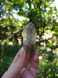 Quartzo com Rutilos Prata e Hematita