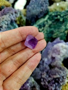 Fluorita Octaedro Roxa