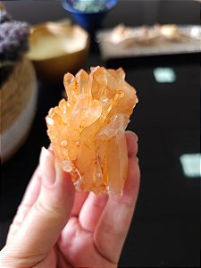 Drusa de Quartzo Tangerina
