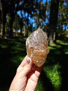 Citrino Elestial com Arco- íris em Formação Natural