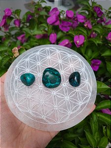 Lote Turquesa Peruana ou Crisocola 3 Peças