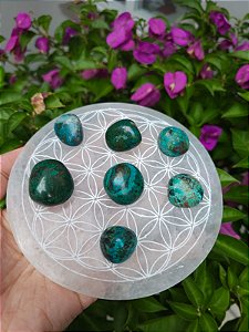 Lote Turquesa Peruana ou Crisocola 7 Peças