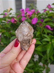 Elestial com Inclusões em Trama Branca