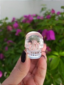 Crânio Quartzo Branco Translúcido