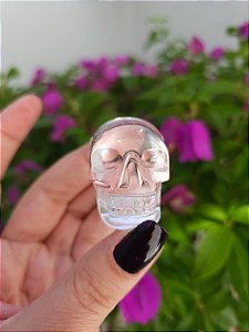 Crânio Quartzo Branco Translúcido