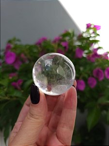 Esfera de Quartzo Branco Translúcido