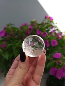 Esfera de Quartzo Branco Translúcido